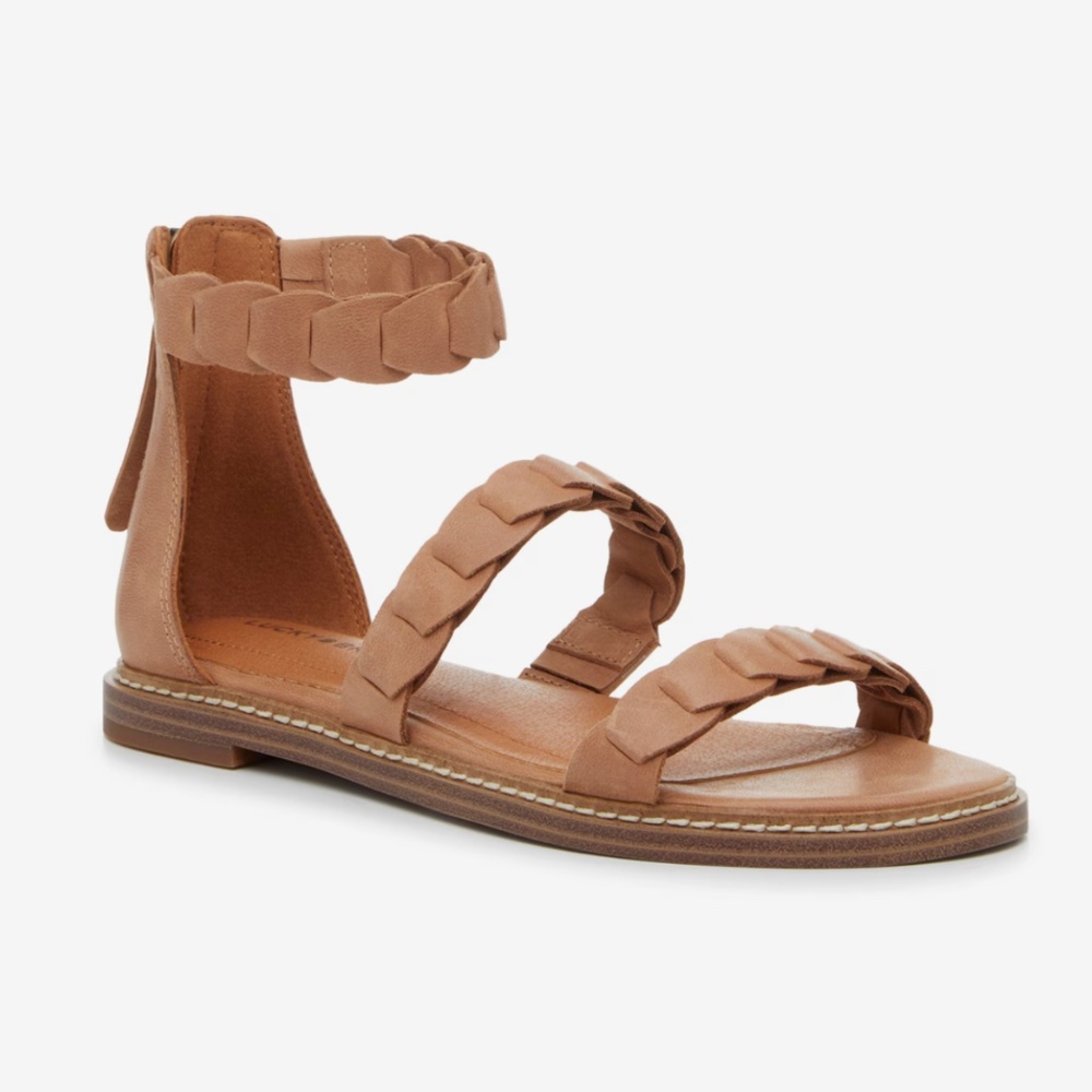 Women’s Lucky Brand Kandiss Sandal in Brown sz 7 NIB